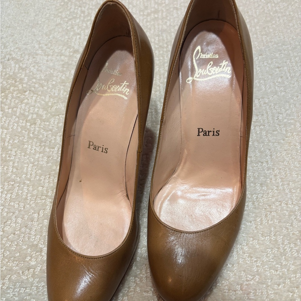 Christian Louboutin Tan Heels